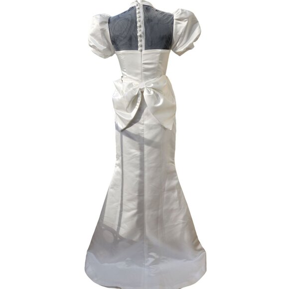 Grace Kelly Style Elegant Classy Wedding Evening Cocktail Couture Runway Dress - Picture 6 of 16